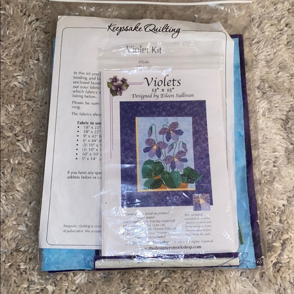 Violet Kit Foundation Paper Piecing Pattern-13x15